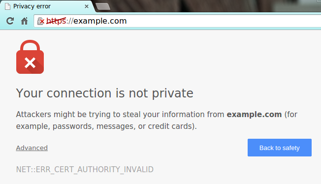 not trusted ssl pic